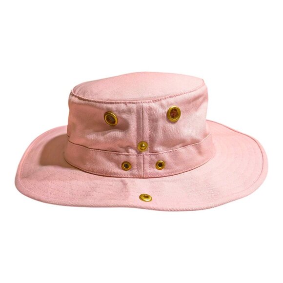 Tilley The Iconic T1 Bucket Hat Pink Size 7 1/8 Missing Cord Made in Canada - Picture 4 of 11